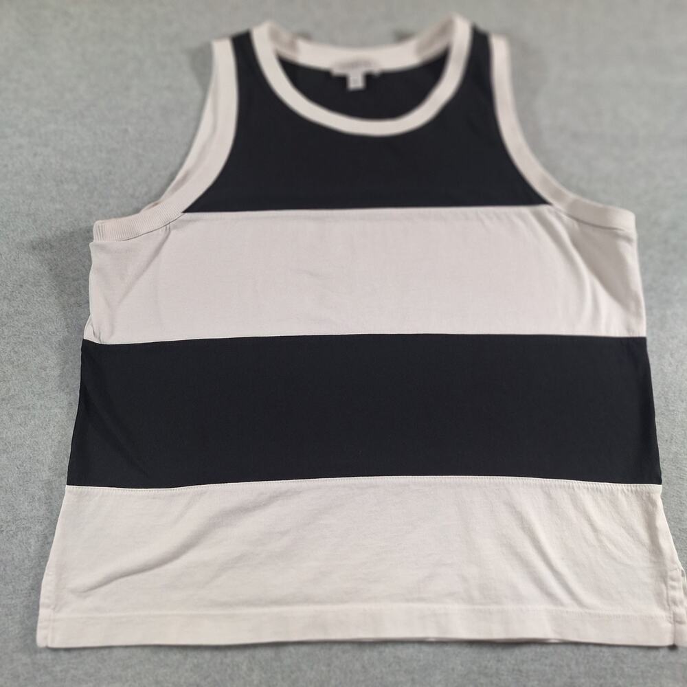 Evereve Women's Black & White Colorblock Sleeveless Tank Top Size L